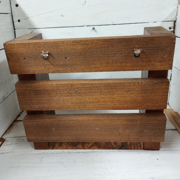 Reclaimed Wood Hanging Mail Organizer Wall, Mail Rack, Entryway Organizer, Keys - Picture 4 of 7